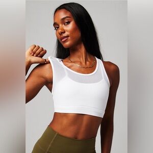 Fabletics White Faye High Impact Sports Bra